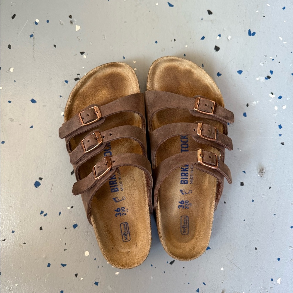Birkenstock Women's Triple Strap Brown Sandals